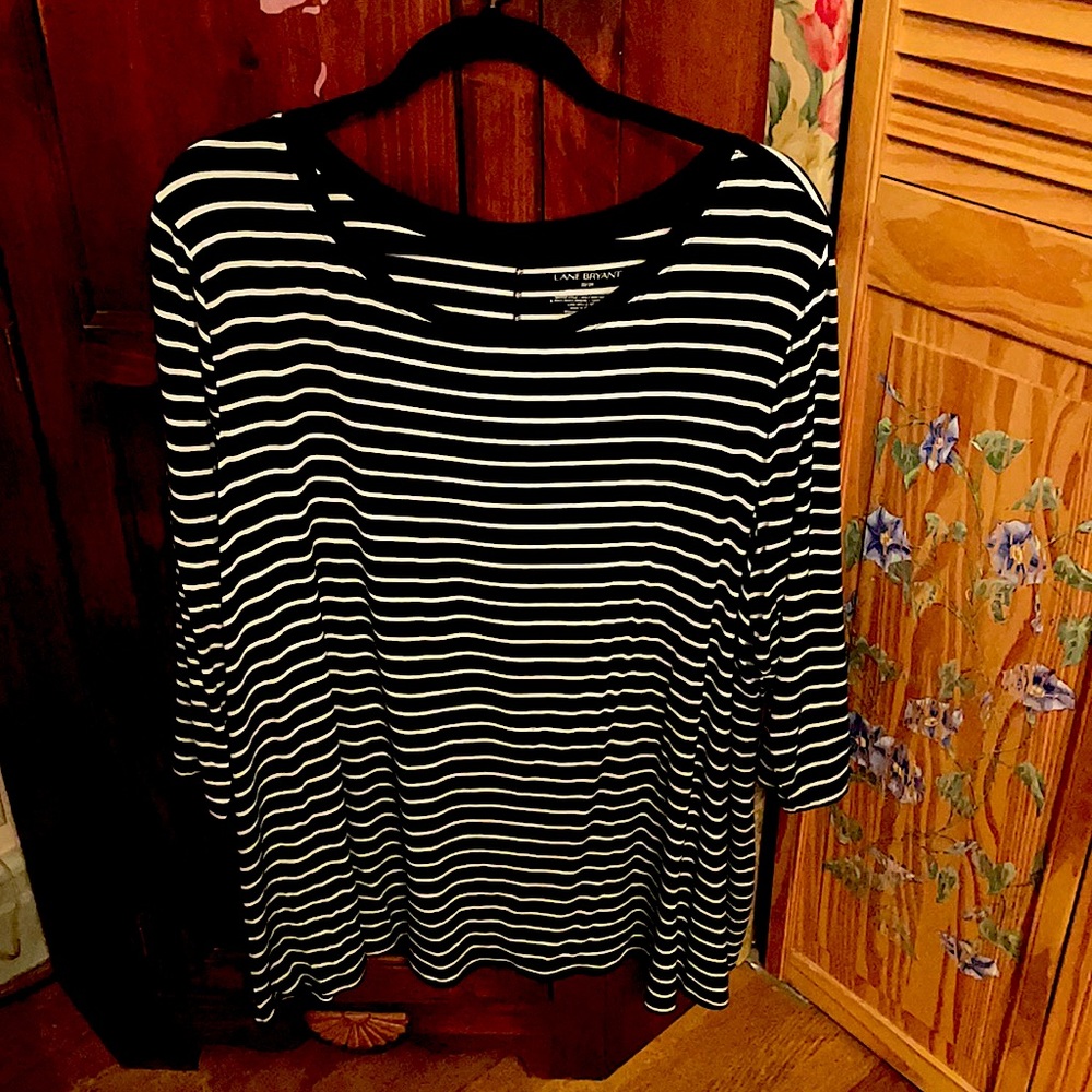 Lane Bryant stripes tunic size 22/24. 3/4 sleeves